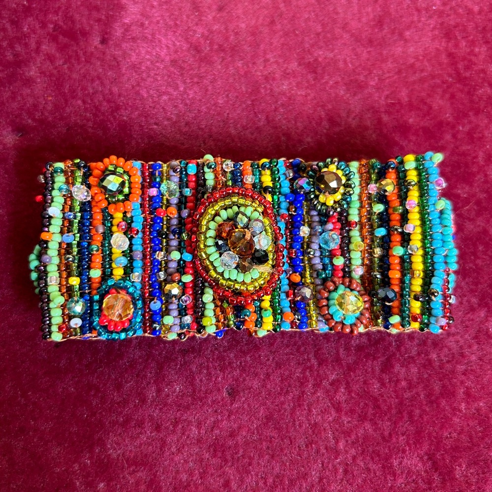 🍓Vintage Hand Beaded Multicolour Bracelet